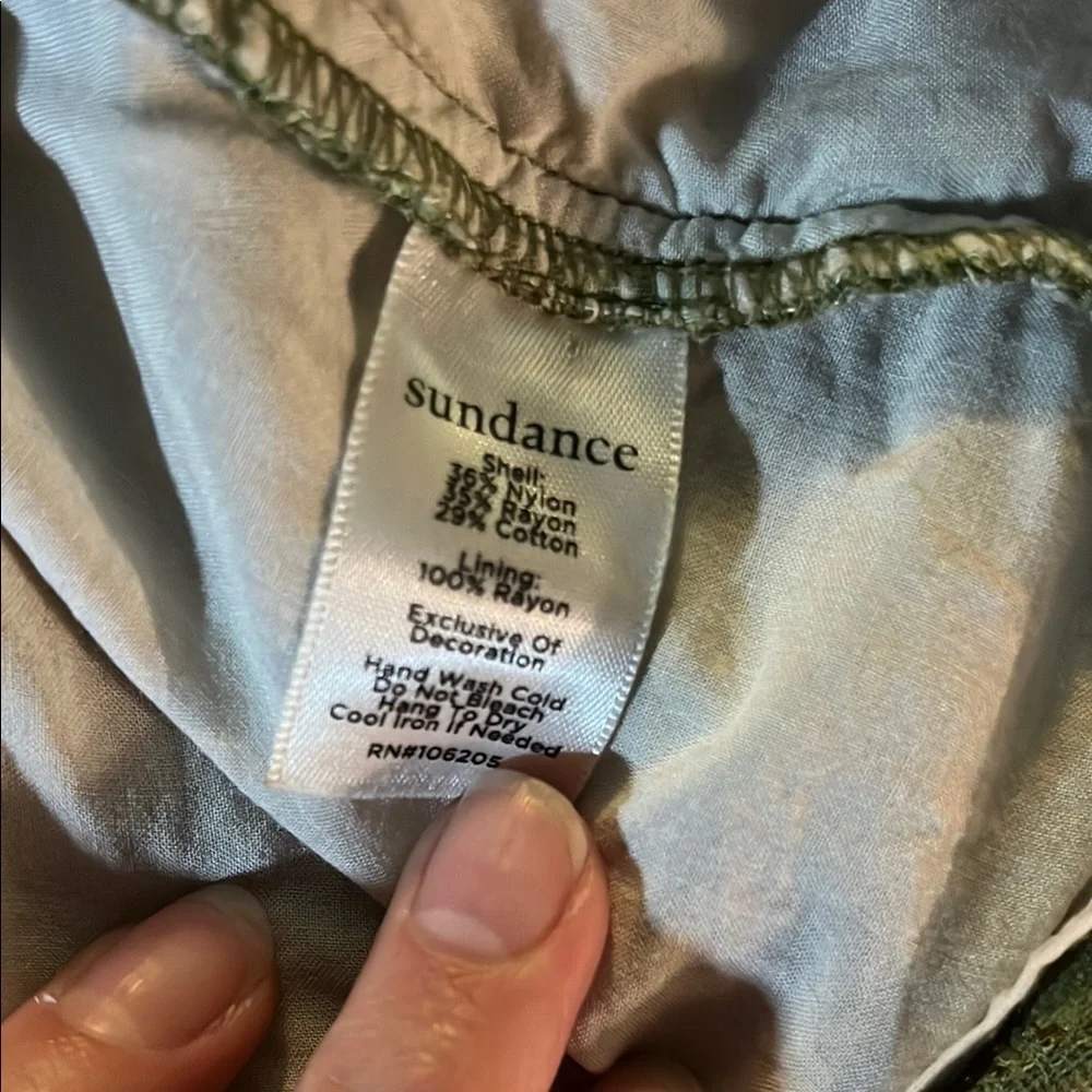 Green Lace Sleeveless Top Sundance Medium - Picture 9 of 11